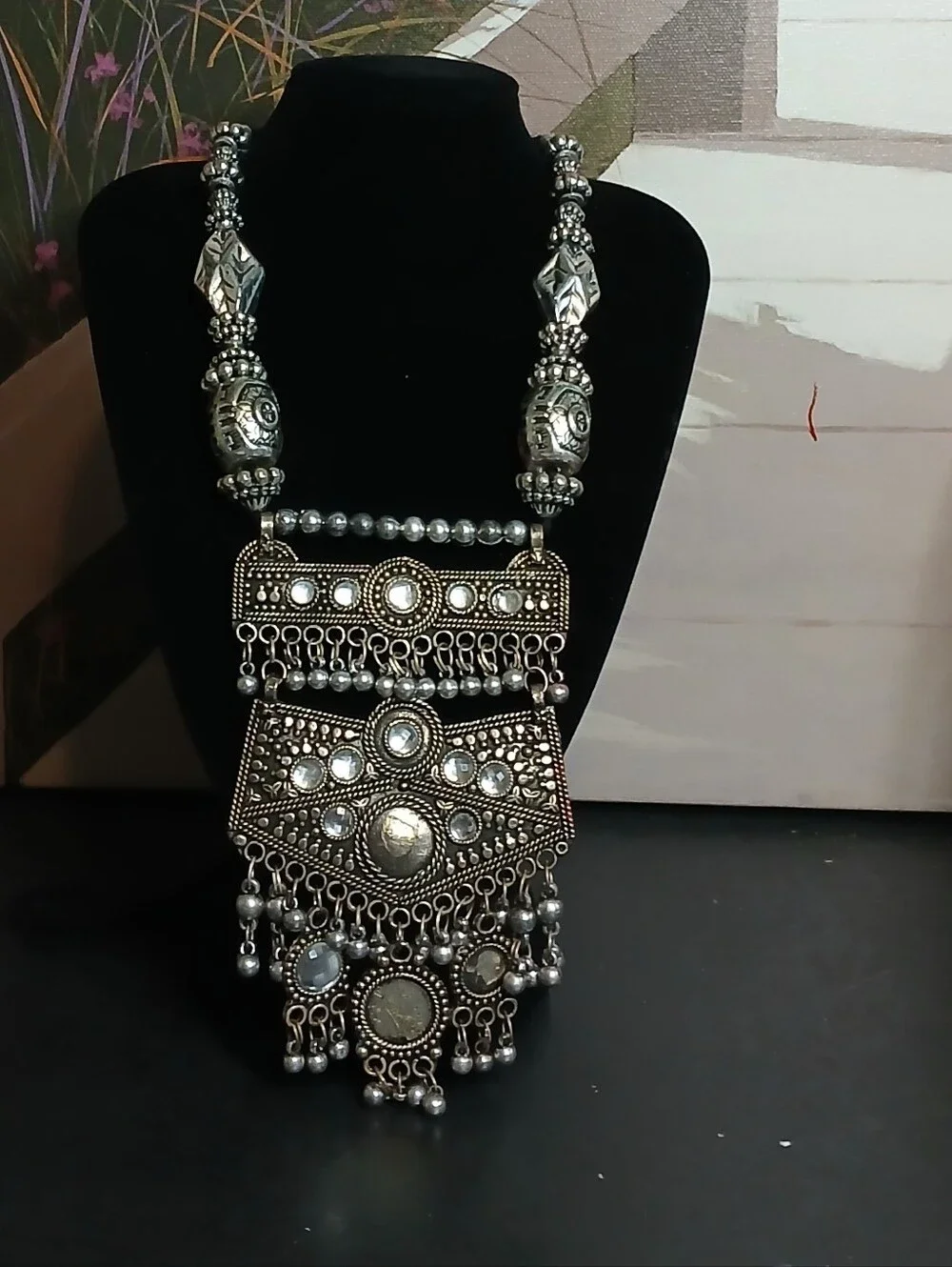 Silver-Tone Statement Pendant Necklace - Women Jewelry